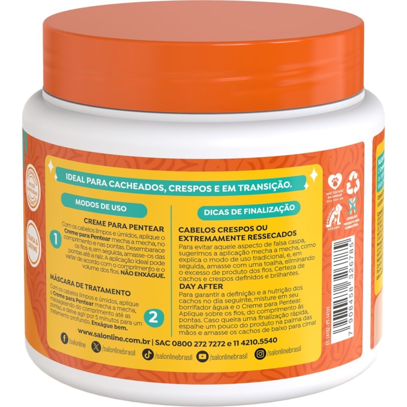 Creme de Pentear Salon Line 500 gr Definição Nutritiva