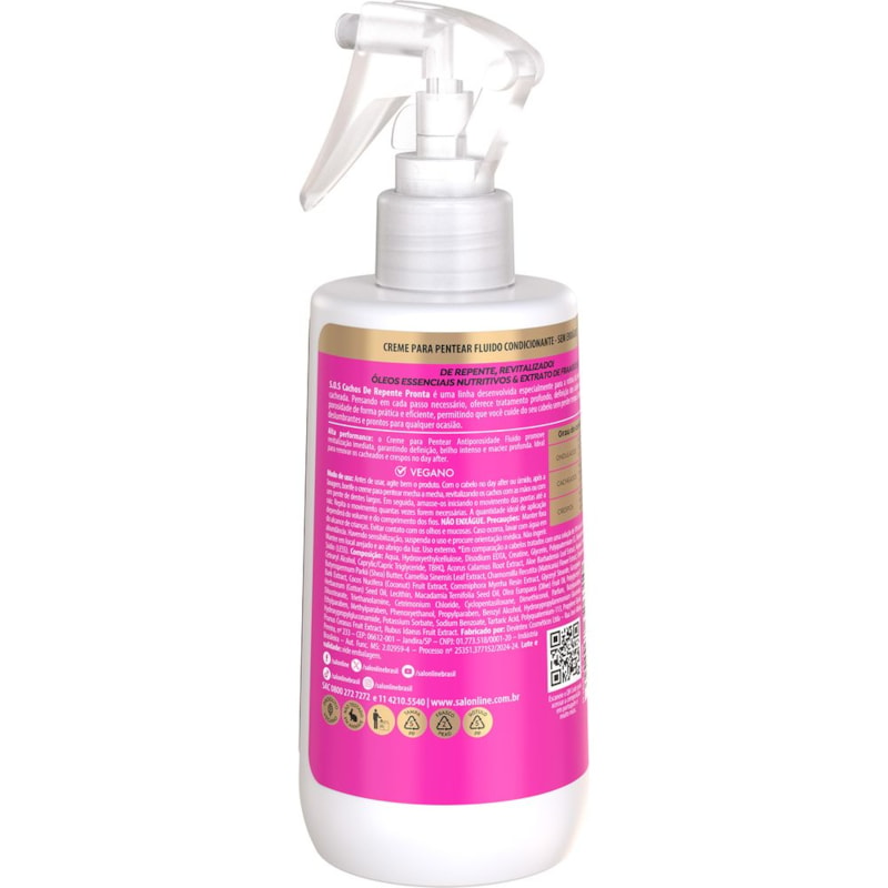 Creme de Pentear Salon Line S.O.S Cachos De Repente Pronta! 300 ml