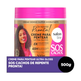 Creme de Pentear Salon Line S.O.S Cachos De Repente Pronta! 500 gr