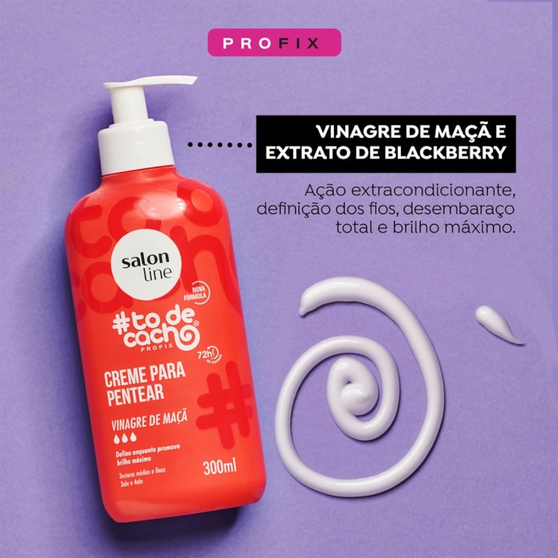 Creme de Pentear Salon Line #tôdecacho 300 ml Vinagre de Maçã