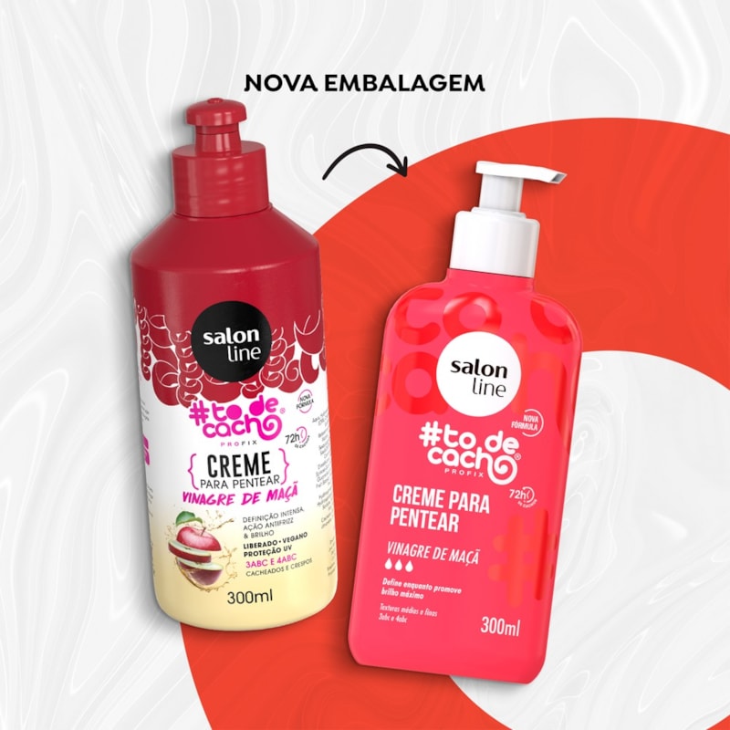 Creme de Pentear Salon Line #tôdecacho 300 ml Vinagre de Maçã