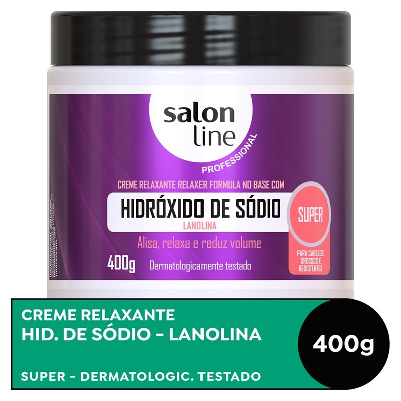 Creme de Relaxamento Hidróxido de Sódio Salon Line 400 gr Super