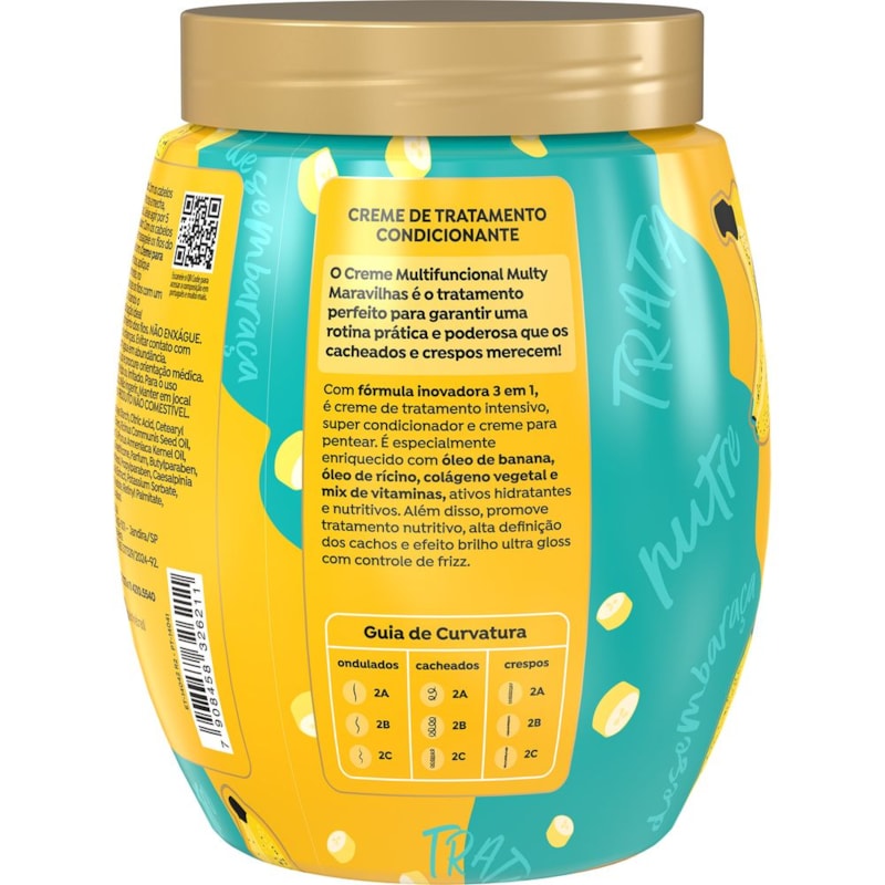 Creme de Tratamento 3 em 1 Salon Line Cachos dos Sonhos Multy 1 kg  Banana