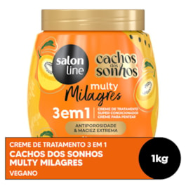 Creme de Tratamento 3 em 1 Salon Line Cachos dos Sonhos Multy 1 kg Maracujá