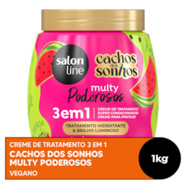 Creme de Tratamento 3 em 1 Salon Line Cachos Dos Sonhos Multy 1 kG Melancia