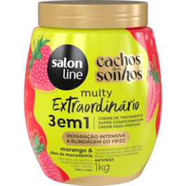 Creme de Tratamento 3 em1 Salon Line Cachos dos Sonhos Multy 1kg Morango