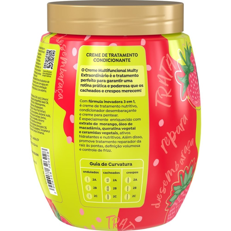 Creme de Tratamento 3 em1 Salon Line Cachos dos Sonhos Multy 1kg Morango