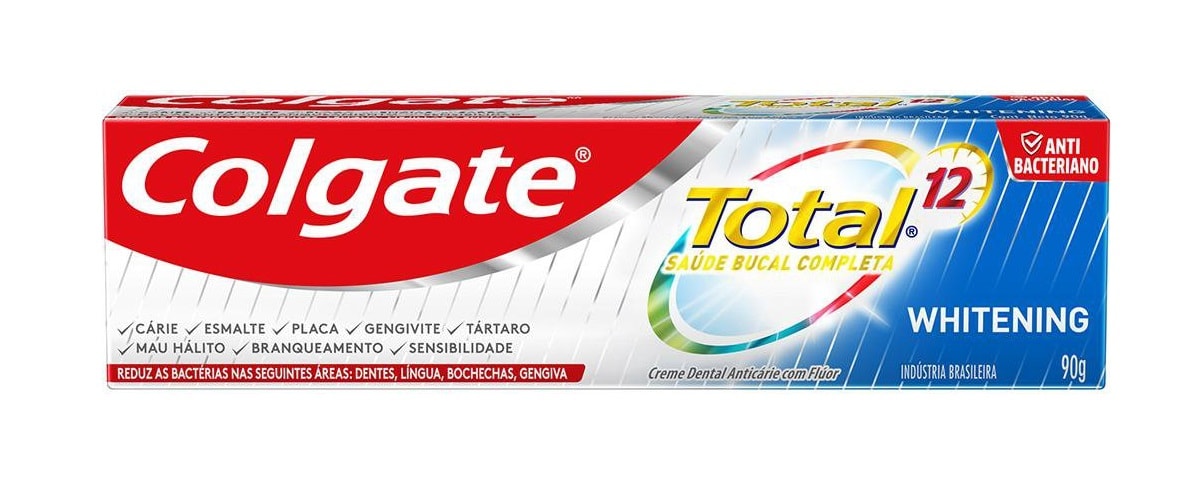 creme dental colgate total 12 whitening 140g