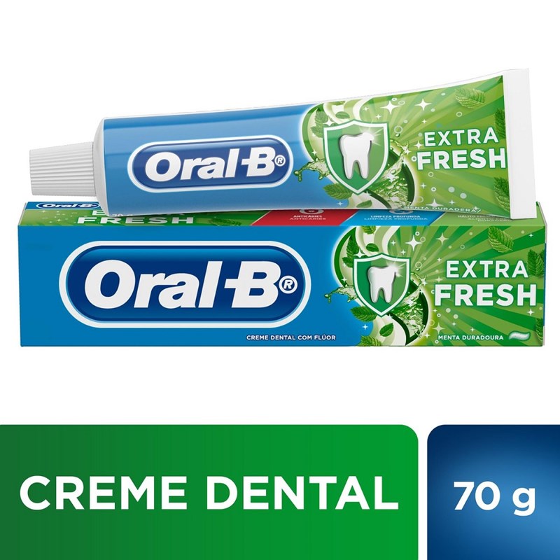 Creme Dental Oral-B Escudo Extra 70 gr Fresh
