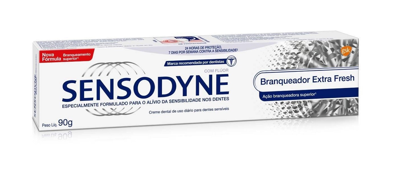 Creme Dental Sensodyne 90 Gr Branqueador Extra Fresh - LojasLivia