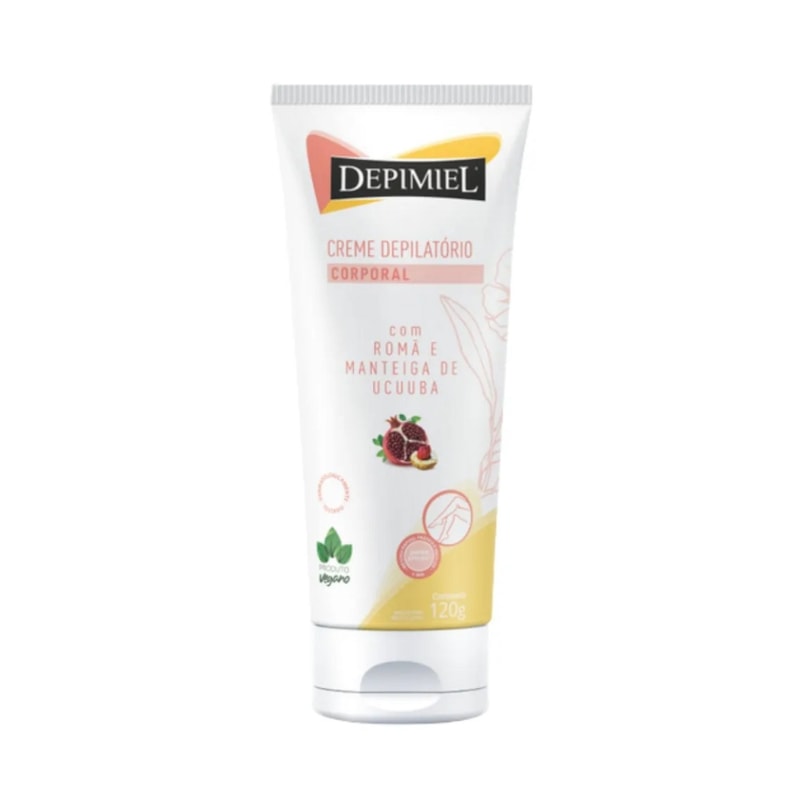 Creme Depilatário Corporal Depimiel 120gr Romã E Manteiga de Ucuuba