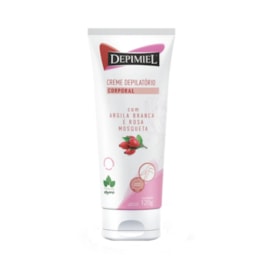 Creme Depilatório Facial Depimiel 120 gr Argila Branca E Rosa Mosqueta