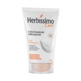 Creme Desodorante Herbissímo Care Bisnaga 55 gr Coco e Vitamina C