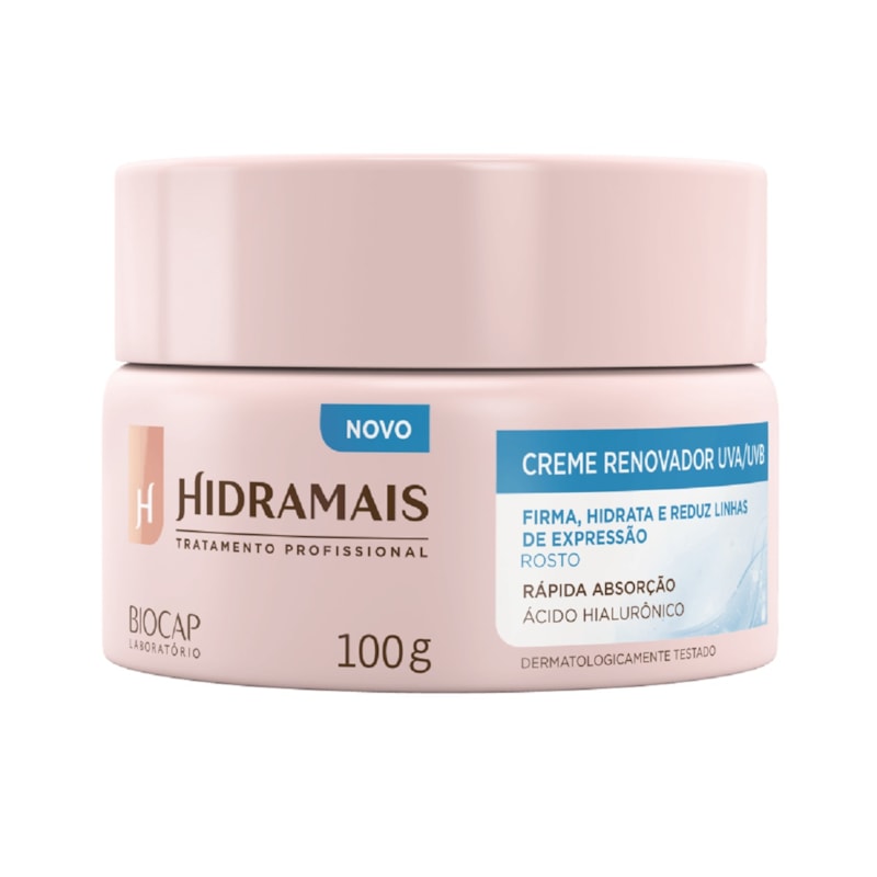 Creme Facial  Hidramais 100 gr  Renovador  UVA/UVB