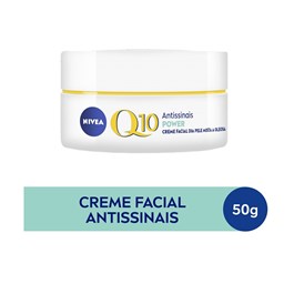 Creme Facial Nivea 50 gr Q10 Antissinais Power pele Mista a Olesosa