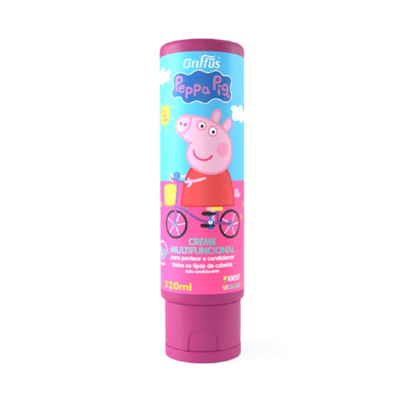 Creme Multifuncional Griffus 220 ml Peppa Pig Rosa