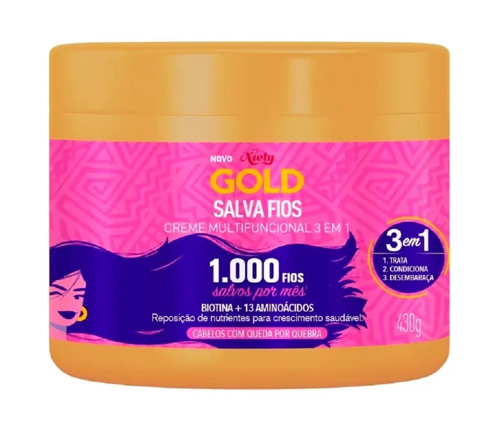 Creme Multifuncional Niely Gold 430 gr Salva Fios