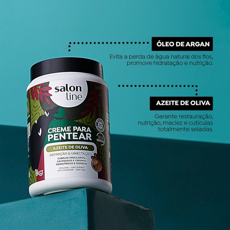 Creme para Pentear Salon Line 1 kg Azeite de Oliva