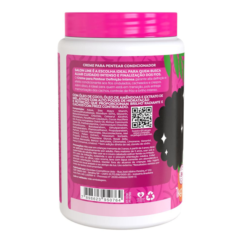 Creme para Pentear Salon Line  1 kg Definição Intensa