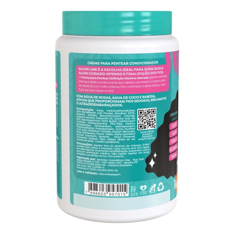 Creme para Pentear Salon Line 1 kg  Definição Máxima