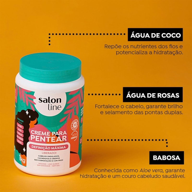 Creme para Pentear Salon Line 1 kg  Definição Máxima