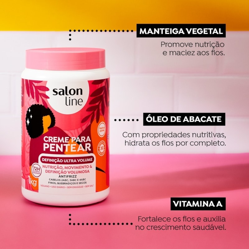 Creme para Pentear Salon Line 1 Kg Definição Ultra Volume