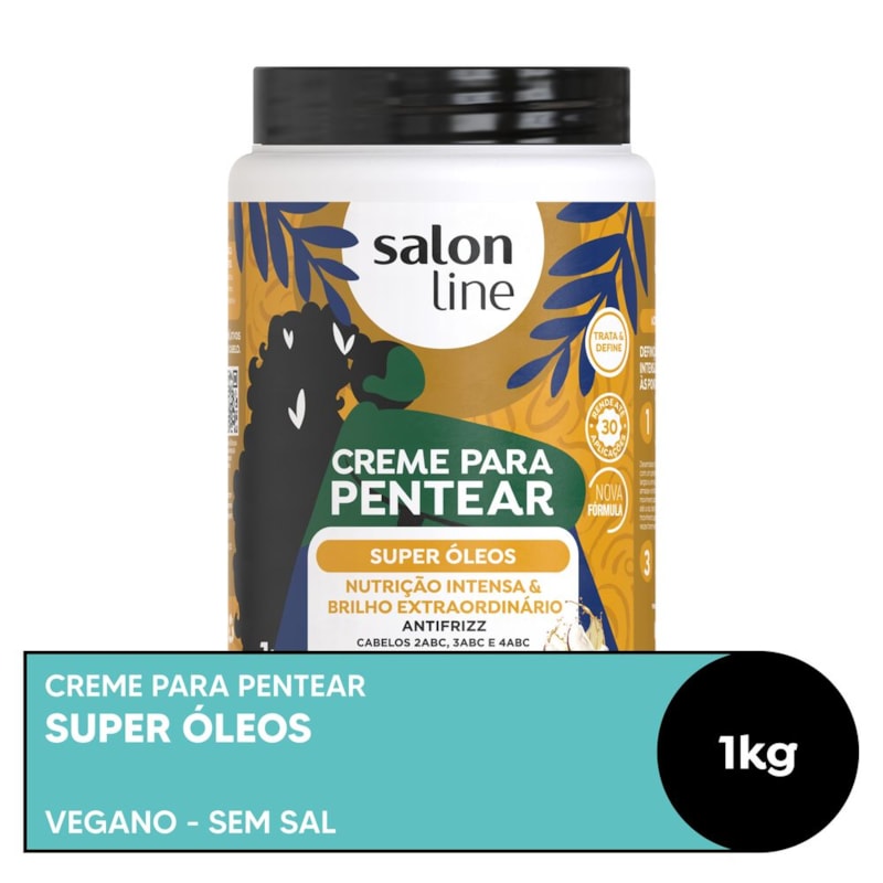 Creme Para Pentear Salon Line 1 Kg Hidratacao Profunda Lojaslivia