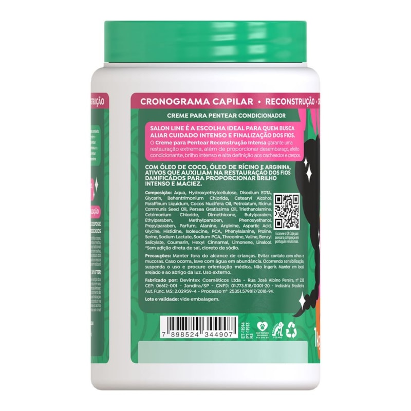 Creme para Pentear Salon Line 1 kg Reconstrução Intensa