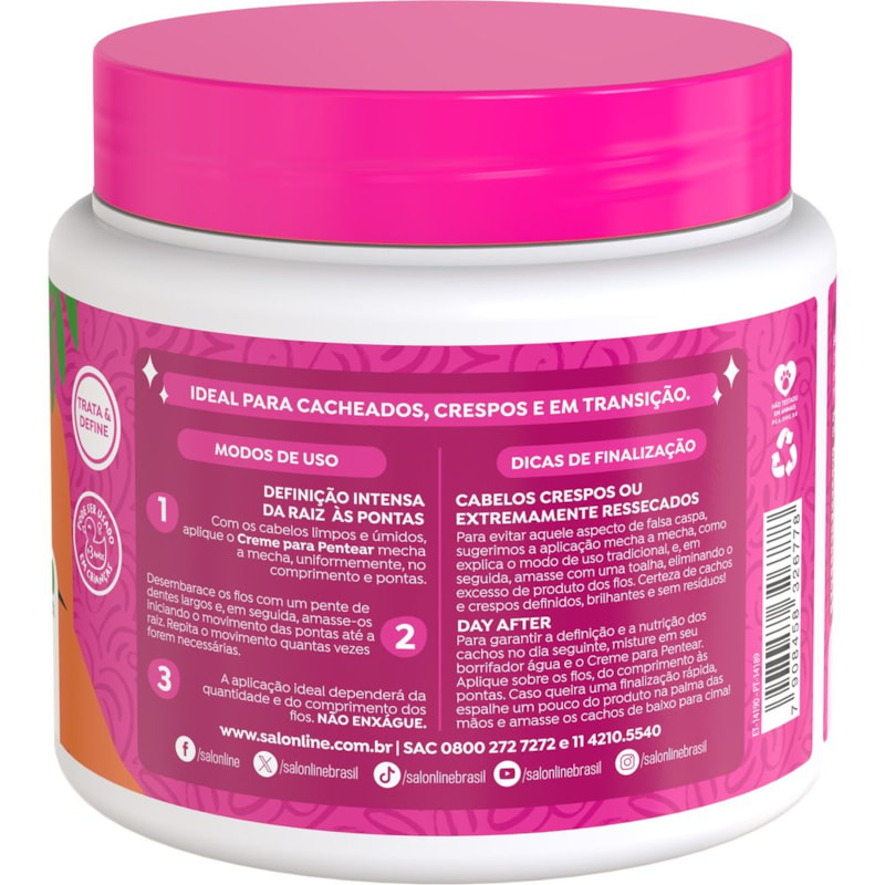 Creme para Pentear Salon Line 500 gr Definição Intensa