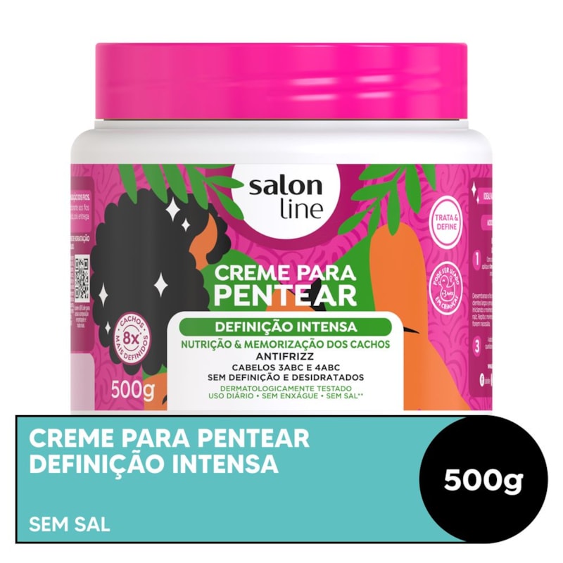 Creme para Pentear Salon Line 500 gr Definição Intensa