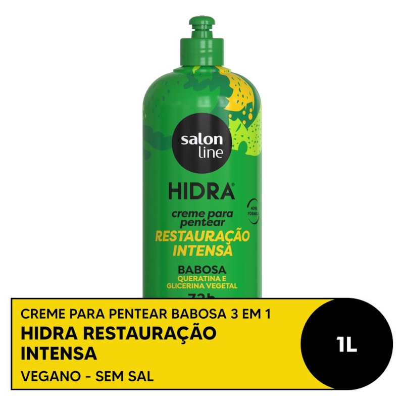 Creme para Pentear Salon Line Hidra 1 litro Restauração Intensa