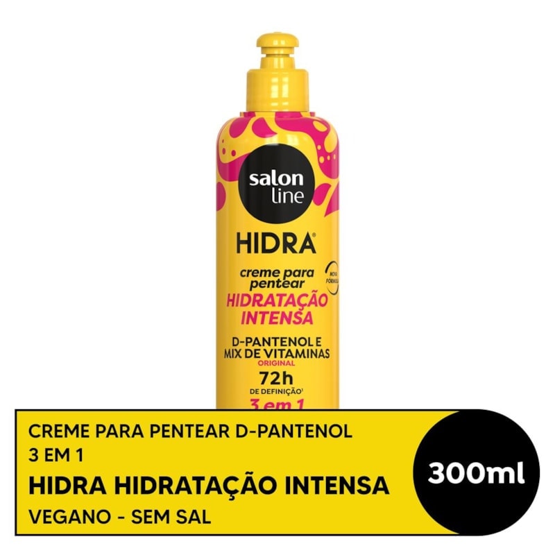 Creme para Pentear Salon Line Hidra 3 em 1 300 ml Hidratação Intensa