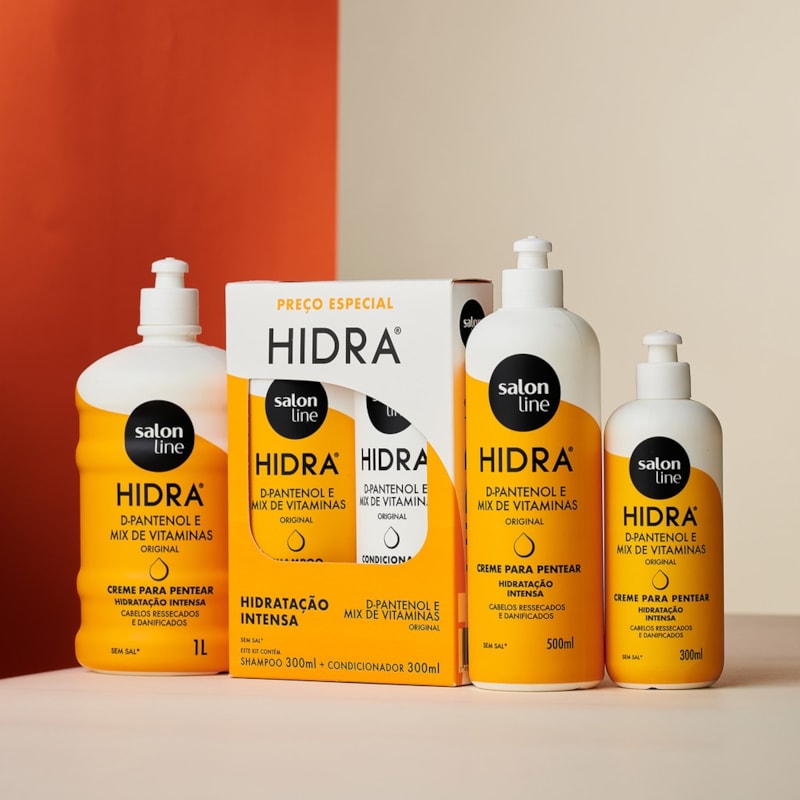 Creme para Pentear Salon Line Hidra 3 em 1 300 ml Hidratação Intensa