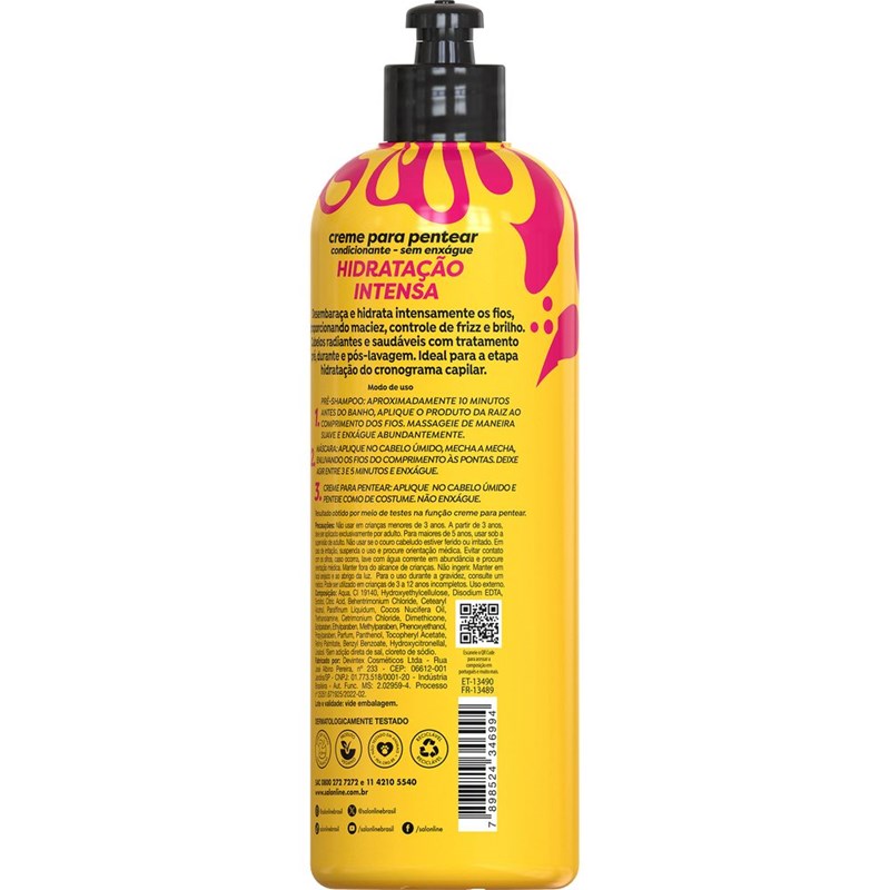 Creme para Pentear Salon Line Hidra 500 ml Hidratação Intensa