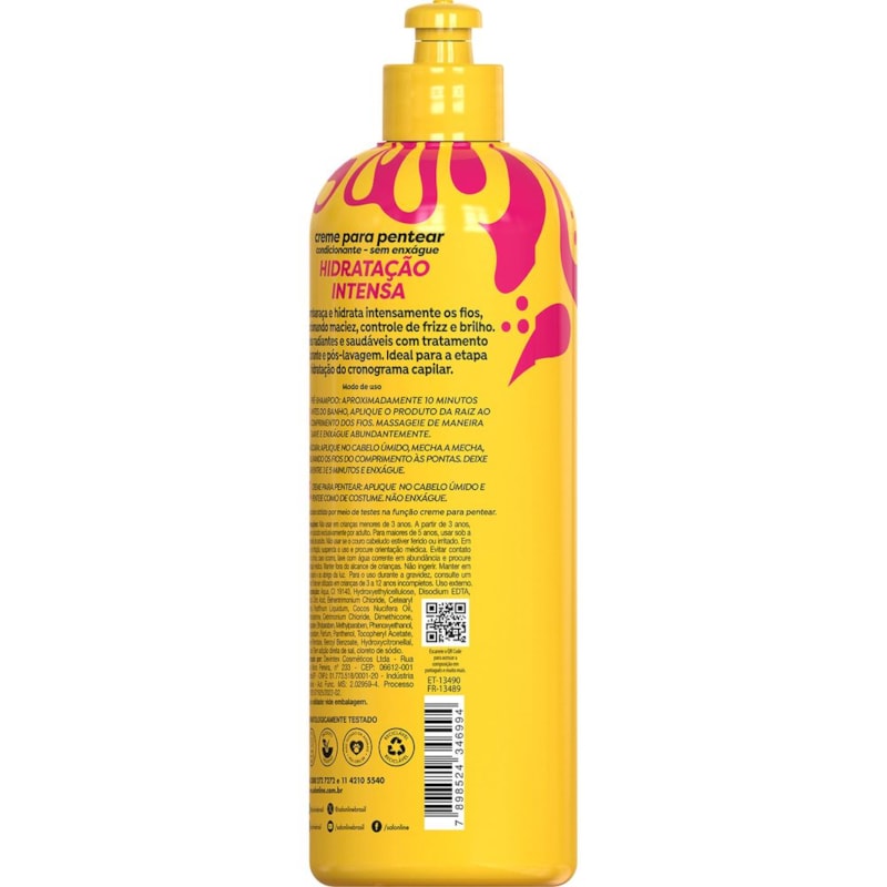 Creme para Pentear Salon Line Hidra 500 ml Hidratação Intensa