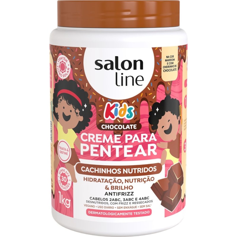 Creme para Pentear Salon Line Kids 1 kg Chocolate