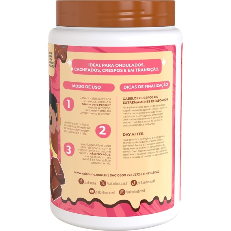 Creme para Pentear Salon Line Kids 1 kg Chocolate