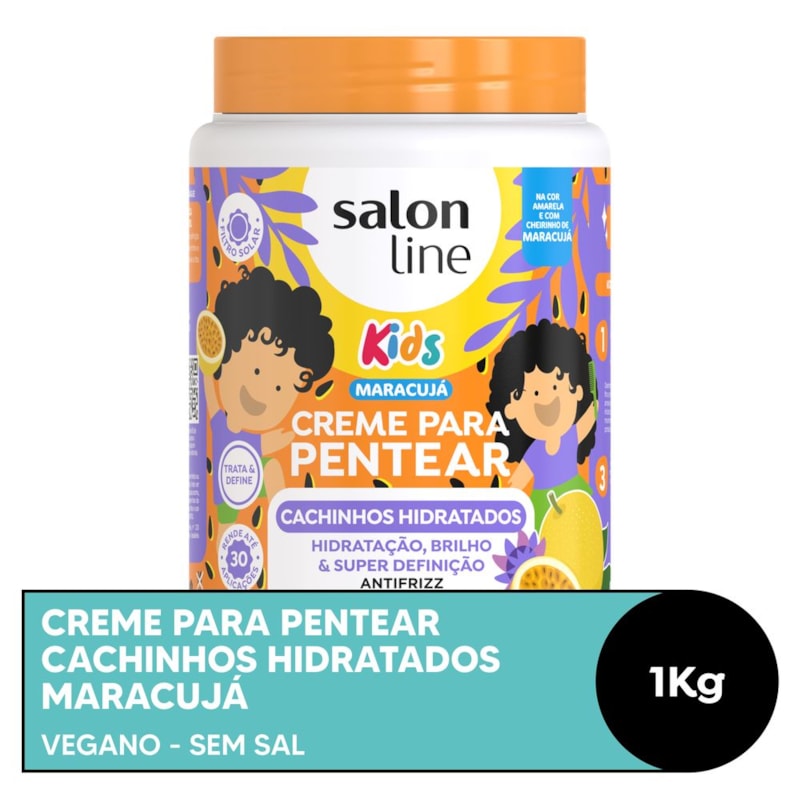 Creme Para Pentear Salon Line Kids 1 Kg Maracujá