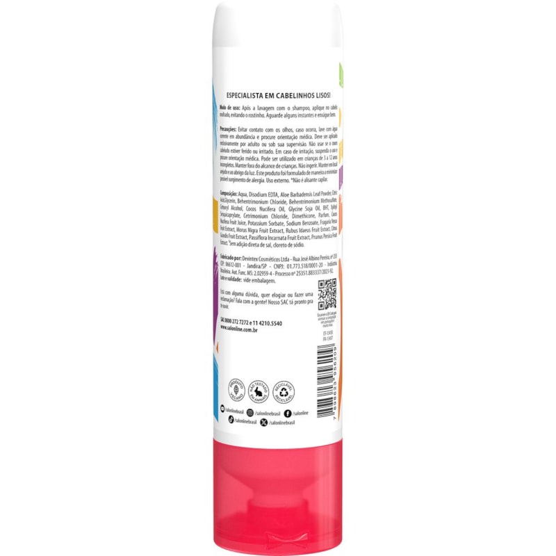 Creme para Pentear Salon Line Meu Liso Kids 250 ml Hidratação e Brilho