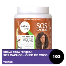 Creme para Pentear Salon Line S.O.S Cachos 1 Kg Óleo de Coco