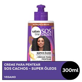 Creme Para Pentear Salon Line S.O.S CACHOS SUPER OLEOS  300 ml Brilho Extremo