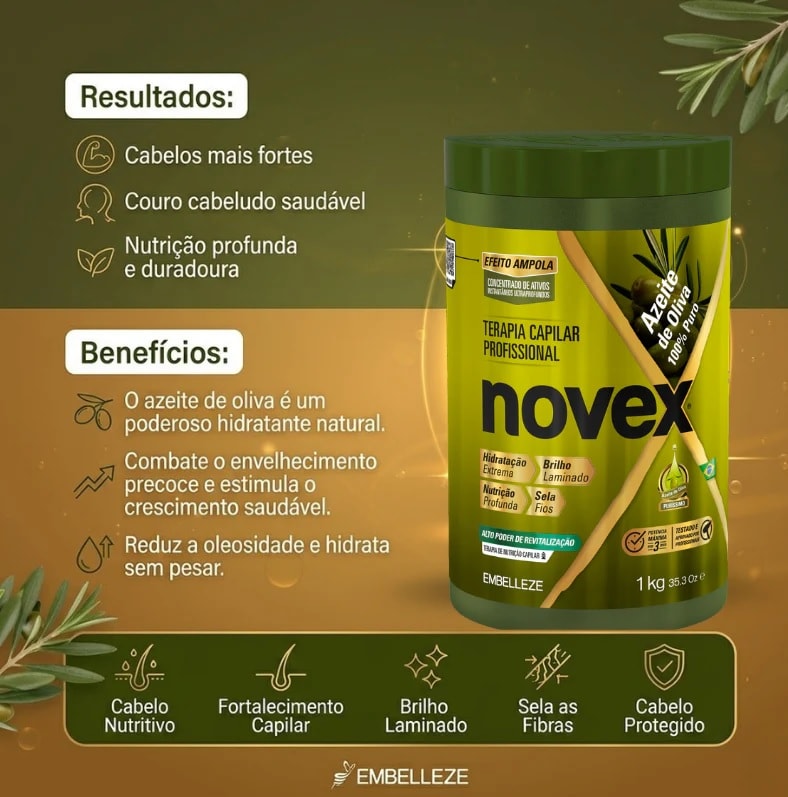 Creme para Tratamento Novex Azeite de Oliva 400g