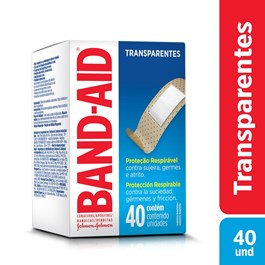 Curativo Band-Aid Johnsons & Johnsons Transparente | Com 40 Unidades