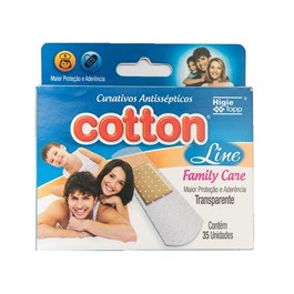 Curativo Cotton Line Family Care 35 Unidades Transparente
