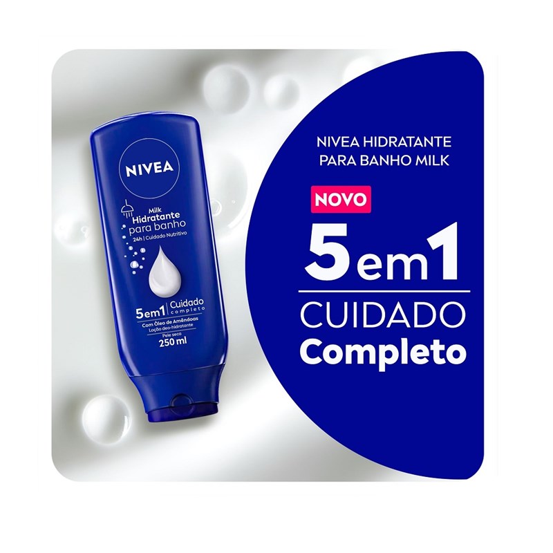 Deo-Hidratante Para Banho Nivea 250 ml Milk