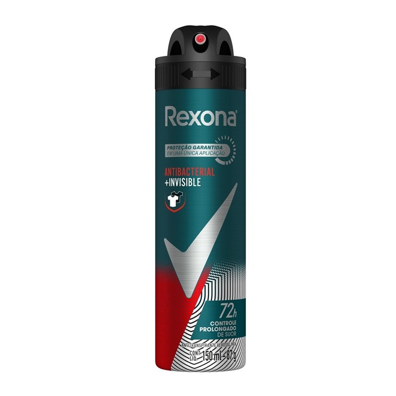 Desodorane Aerosol Antitranspirante Rexona Men 150 ml Antibacterial + Invisible