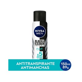 Desodorante Aerosol Masculino Nivea Invisible Black & White Fresh 150 ml