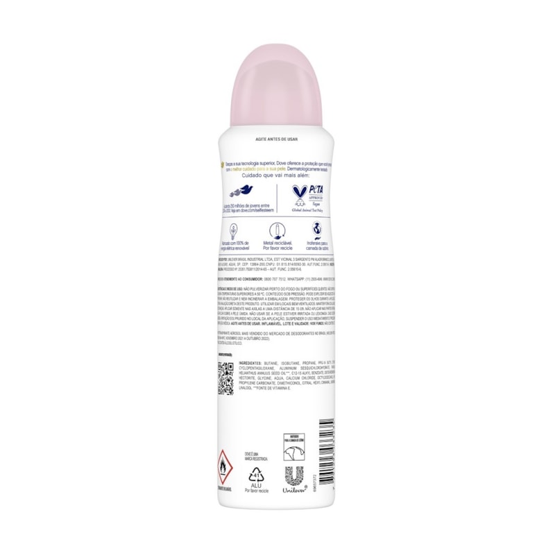 Desodorante Aerosol Antitranspirante Dove Beauty Finish 150 ml Magnólia e Jasmim