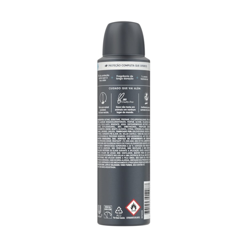 Desodorante Aerosol Antitranspirante Dove Men Care 150 ml Proteção Total