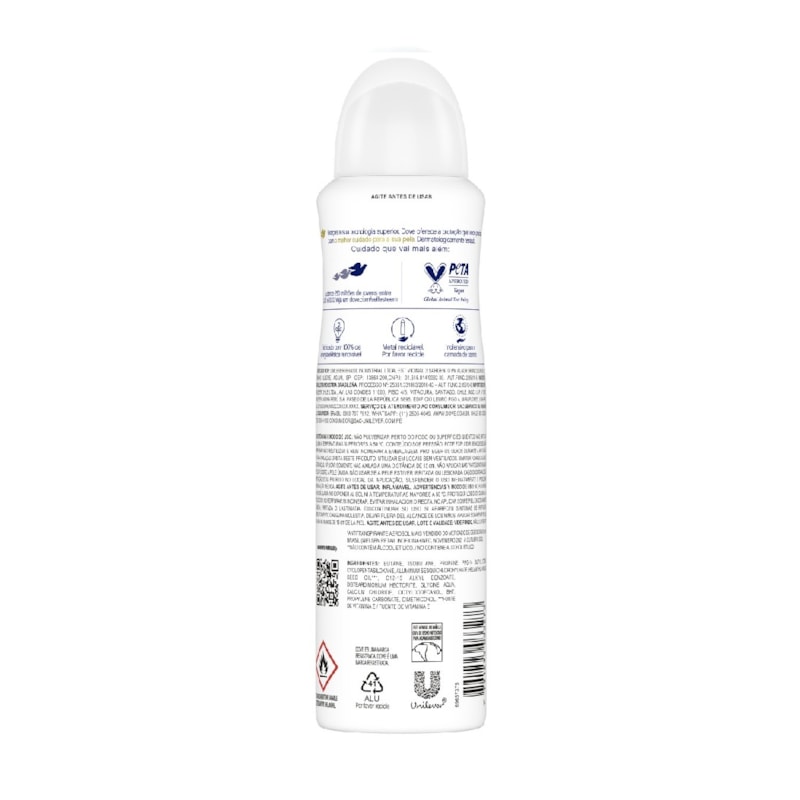 Desodorante Aerosol Antitranspirante Dove Sensitive 150 ml Sem Perfume